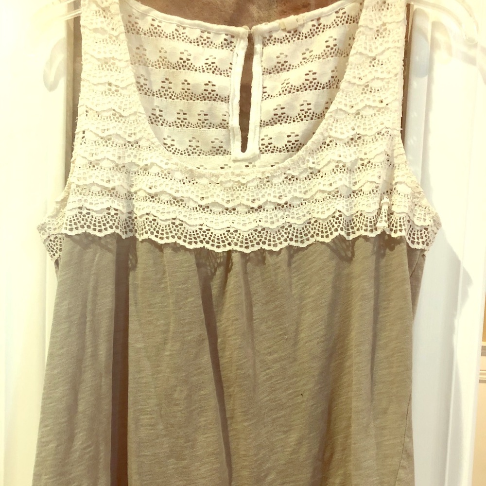 JCrew eyelet ruffle tank